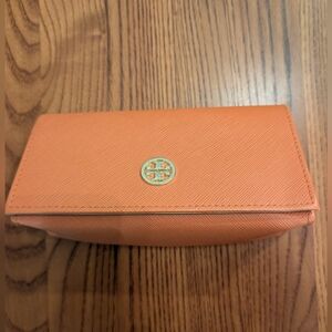 Tory Burch Peachy Orange Eyeglasses Case